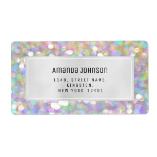 Etiqueta Holographic RSVP enquadrou Cinza Boutique Online