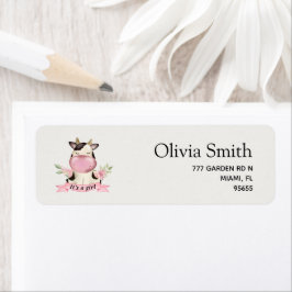 Etiqueta Holy Cow It's a Girl Baby shower