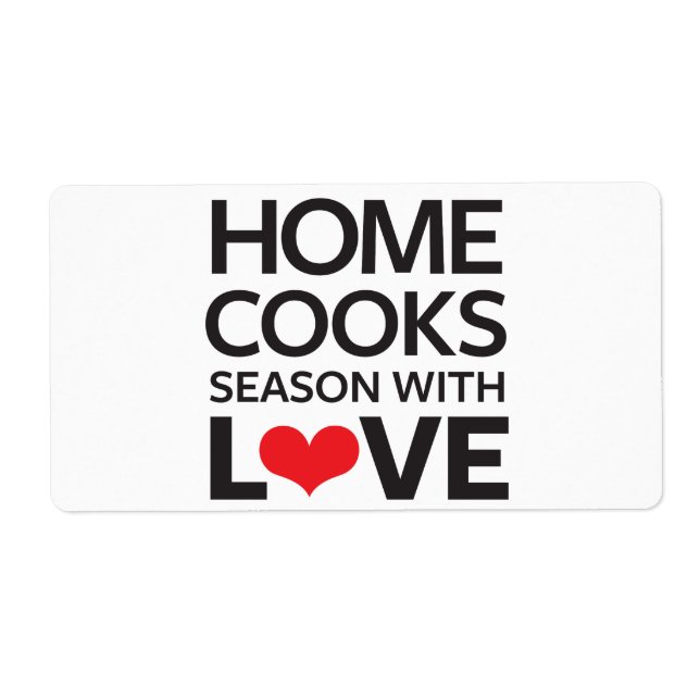 Etiqueta Home Cooks Season With Love (Frente)