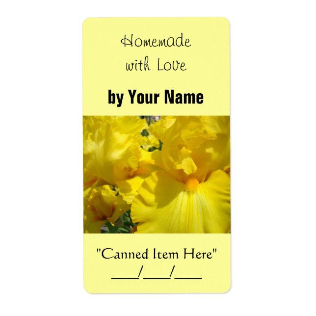 Etiqueta Homemade com rótulos personalizados de latas de am (Frente)