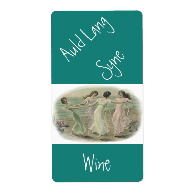 Etiqueta Homemade Wine Antique auld lang syne Label Friends (Frente)