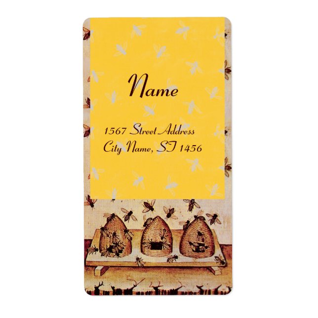ETIQUETA HONEY BEE ,BEEKEEPER APIARIST (Frente)