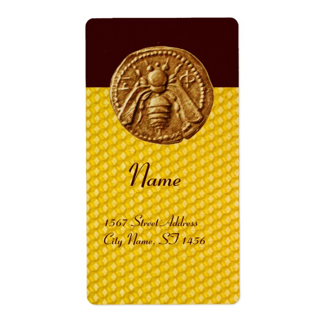 ETIQUETA HONEY BEE ,BEEKEEPER APIARIST (Frente)