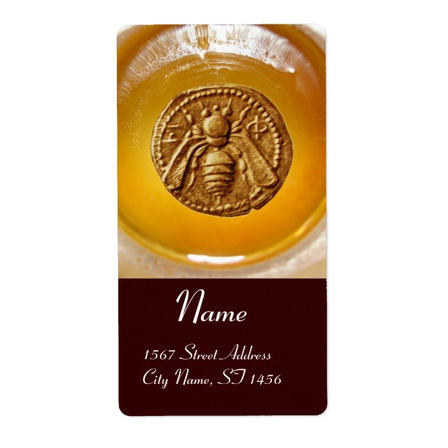 ETIQUETA HONEY BEE ,BEEKEEPING BEEKEEPER APIARIST (Frente)