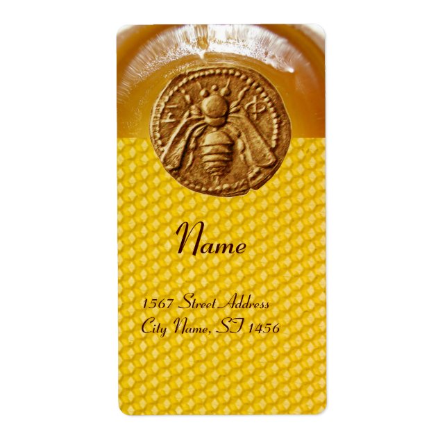 ETIQUETA HONEY BEE ,BEEKEEPING BEEKEEPER APIARIST (Frente)