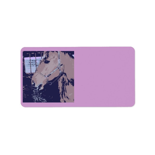 Etiqueta Horse Pop Art (Frente)