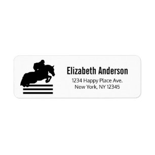 Etiqueta Horse Show Hunter Jumper Silhouette
