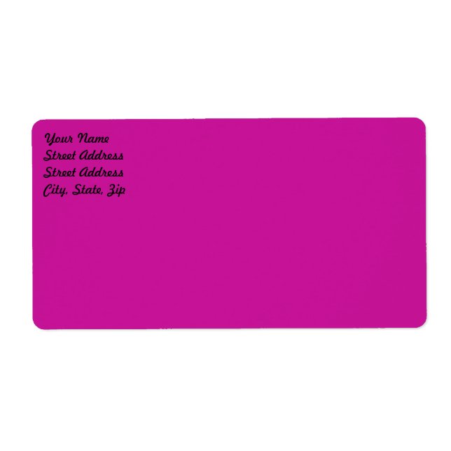 Etiqueta Hot Pink Shipping Label (Frente)
