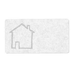 Etiqueta House Sketch. Cinza.