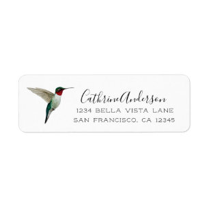 Etiqueta Hummingbird com garganta