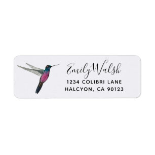 Etiqueta Hummingbird Return Address Label