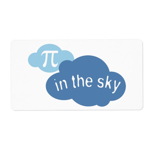 Etiqueta Humor de Matemática no Céu! (Frente)