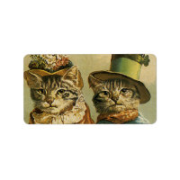 Humor Vintage, Gatos de Noiva Vitoriana em Chapéus