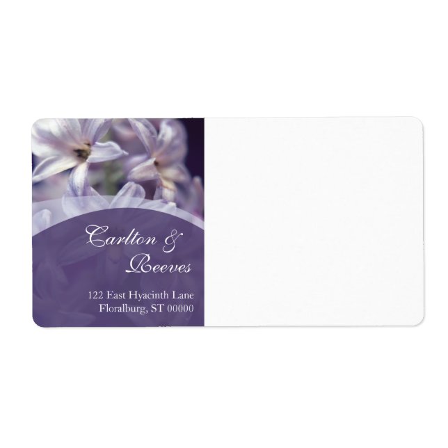 Etiqueta Hyacinth Blooms Shipping (Frente)