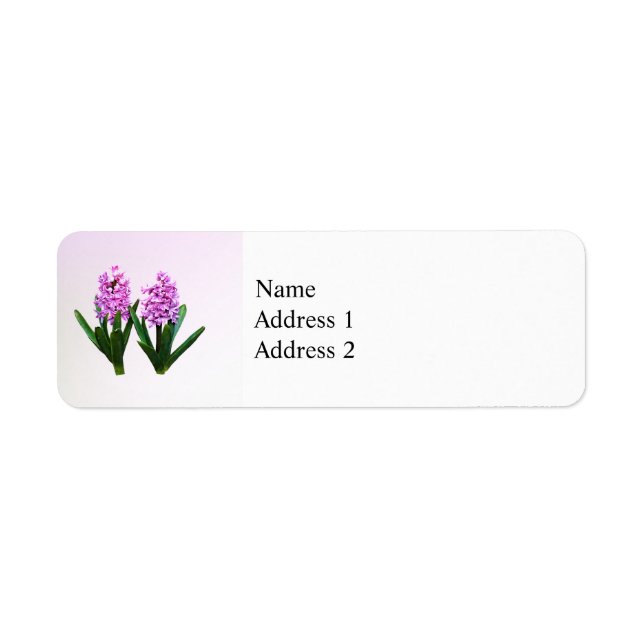 Etiqueta Hyacinth Duo rosa (Frente)