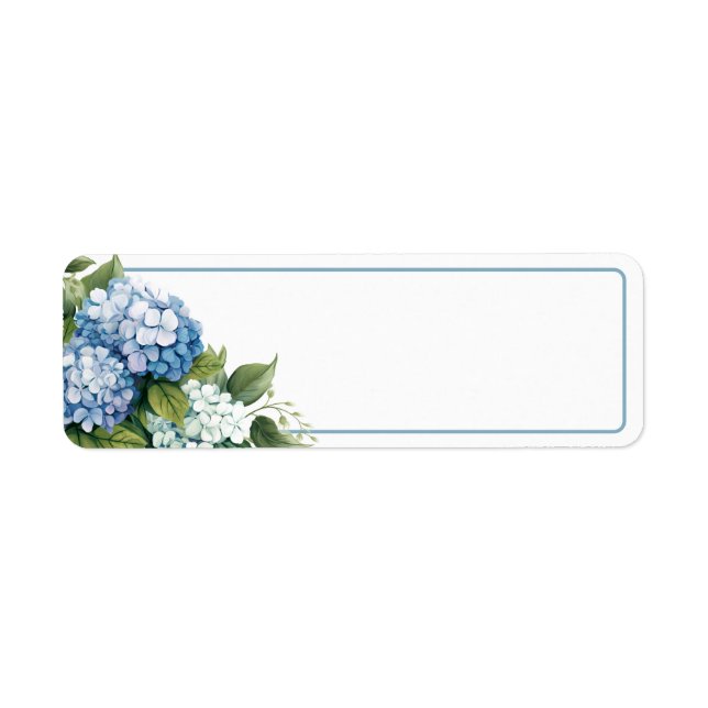 Etiqueta Hydrangea Return Address Label (Frente)
