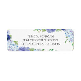 Etiqueta Hydrangea Return Address Label Weding
