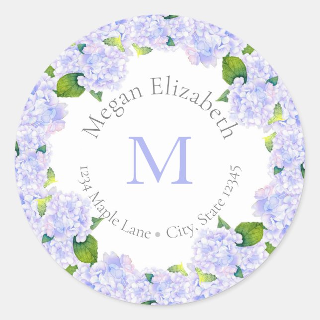 Etiqueta Hydrangeas Wreath (Frente)