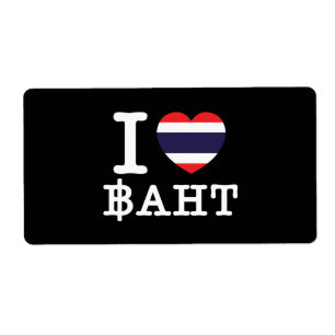 Etiqueta I Heart (Love) Baht