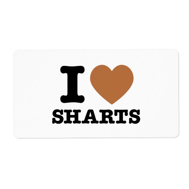 Etiqueta I Heart Sharing Engraçado (Frente)