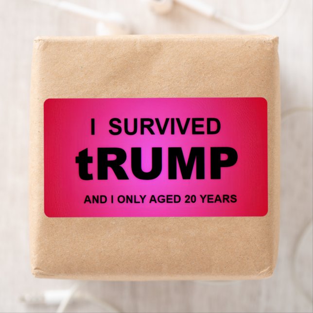 Etiqueta I Survived tRUMP  (Insitu)
