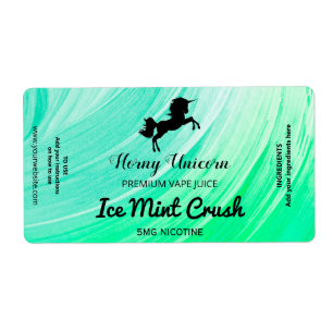 Etiqueta Ice Mint Nicotine Vape E Suice Labs