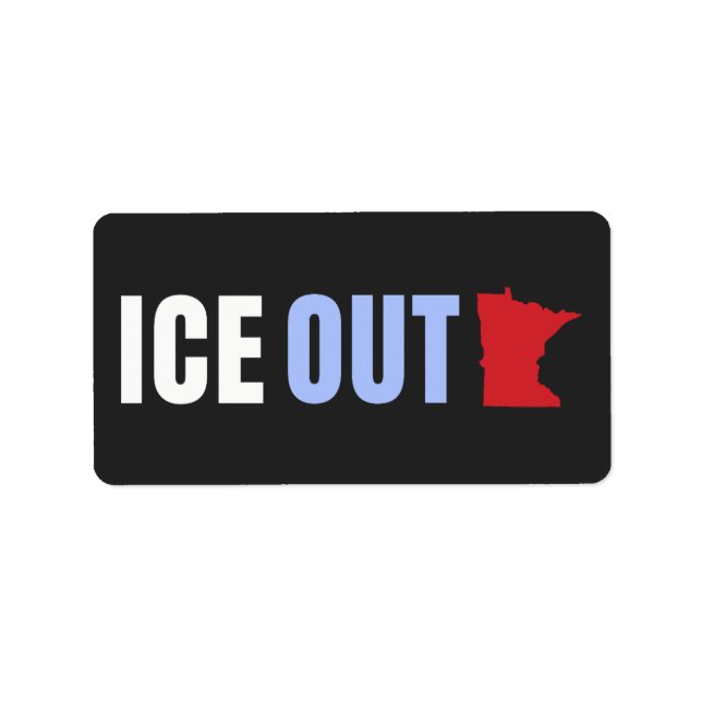 Etiqueta ICE OUT Anti Trump (Frente)