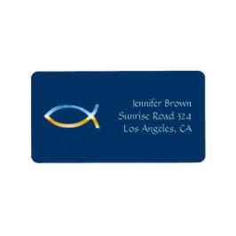 Etiqueta Ichthus | Símbolo de peixe cristão