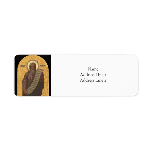 Etiqueta Ícone Cristão Isaiah Orthodox (Frente)