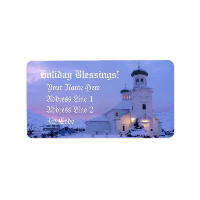 Etiqueta Igreja Ortodoxa Russa na Hora de Natal (Frente)