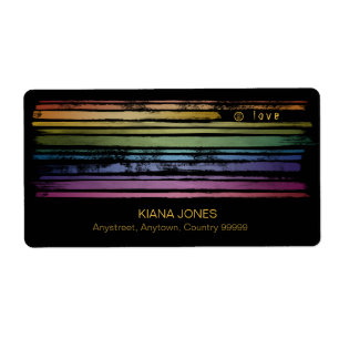 Etiqueta Igualdade Amor Pincel Arco-Íris Trave LGBTQ ID656