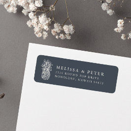 Etiqueta Ilha Vintage Pineapple - Endereço para devolução