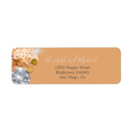 Etiqueta Ílpto Elegante Laranja Floral Eucalyptus