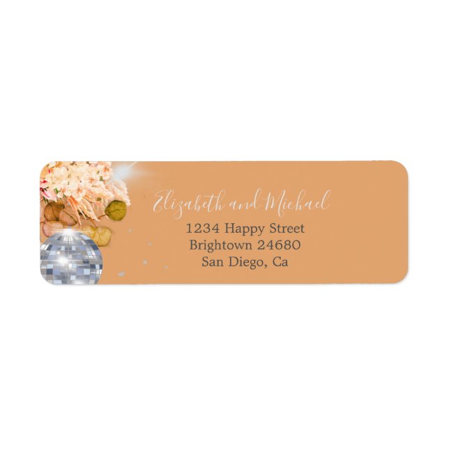 Etiqueta Ílpto Elegante Laranja Floral Eucalyptus (Frente)