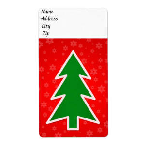 Etiqueta Ilustração da árvore de Natal