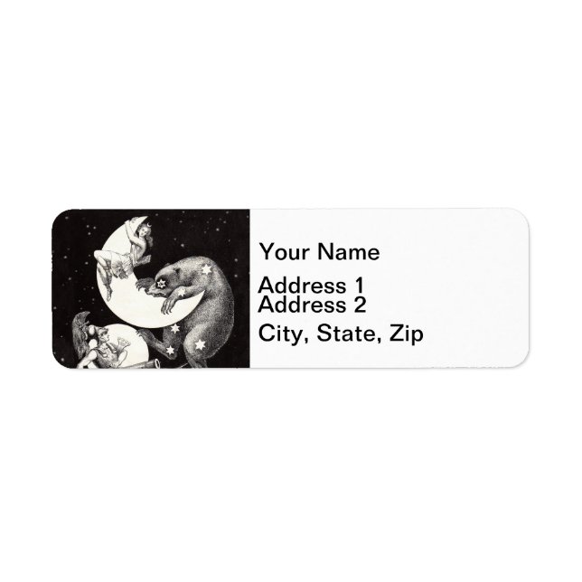 Etiqueta Ilustração da Noite de Deus do Universo Celestial  (Frente)