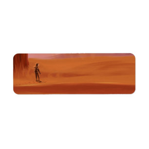 Etiqueta Ilustração das férias de Marte do vintage da