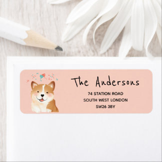 Etiqueta Ilustração de cachorro Welsh Corgi Pet