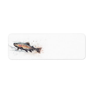 Etiqueta Ilustração de cor da água de pesca de poeira