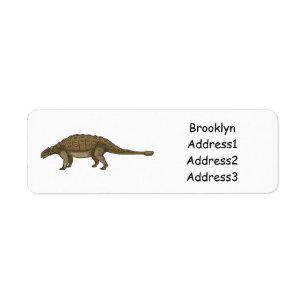 Etiqueta Ilustração de desenho animado de Ankylosaurus