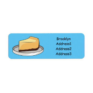 Etiqueta Ilustração de desenho animado de Cheesecake
