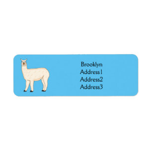 Etiqueta Ilustração de desenho animado de Llama