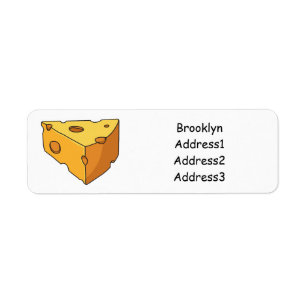 Etiqueta Ilustração de desenho animado de queijo