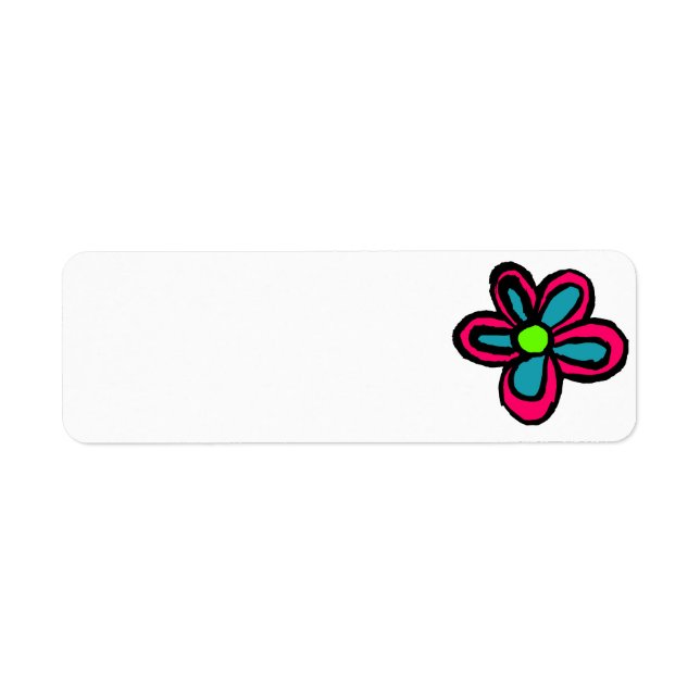 Etiqueta Ilustração de Flor (Frente)