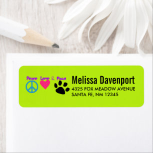Etiqueta Ilustração de Notícias do Peace Love & Paws