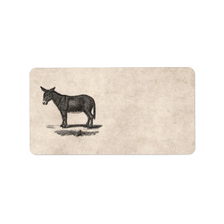 Etiqueta Ilustração de Vintage Donkey - 1800's Donkeys
