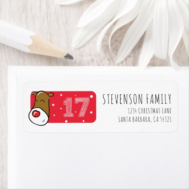 Etiqueta Ilustração do Advento de Natal (Insitu)