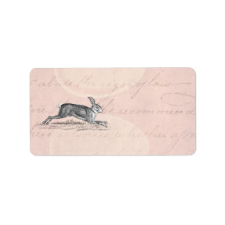 Etiqueta Ilustração do Coelho da Lebre Vintage - Coelhos