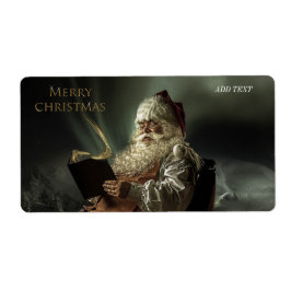 Etiqueta Imagem antiga da magia do Papai Noel dos feriados