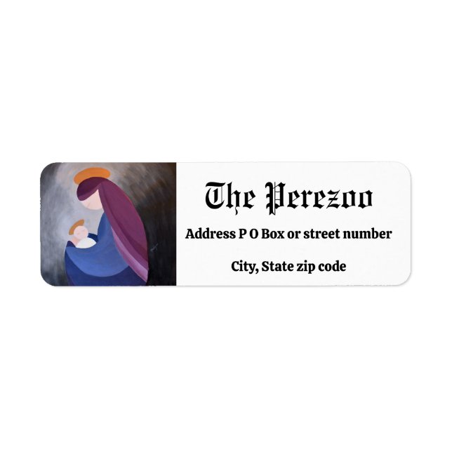 Etiqueta Imagem de Madonna e Child (Frente)